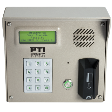 PTI APEX magnetic card reader and intercom keypad